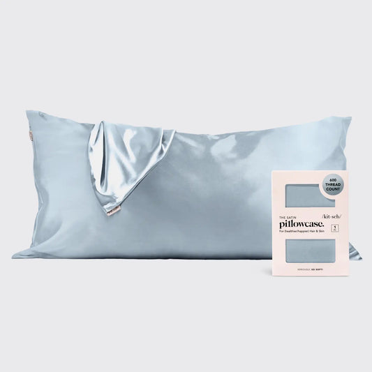 Kitsch Satin Pillowcase - Haze Blue