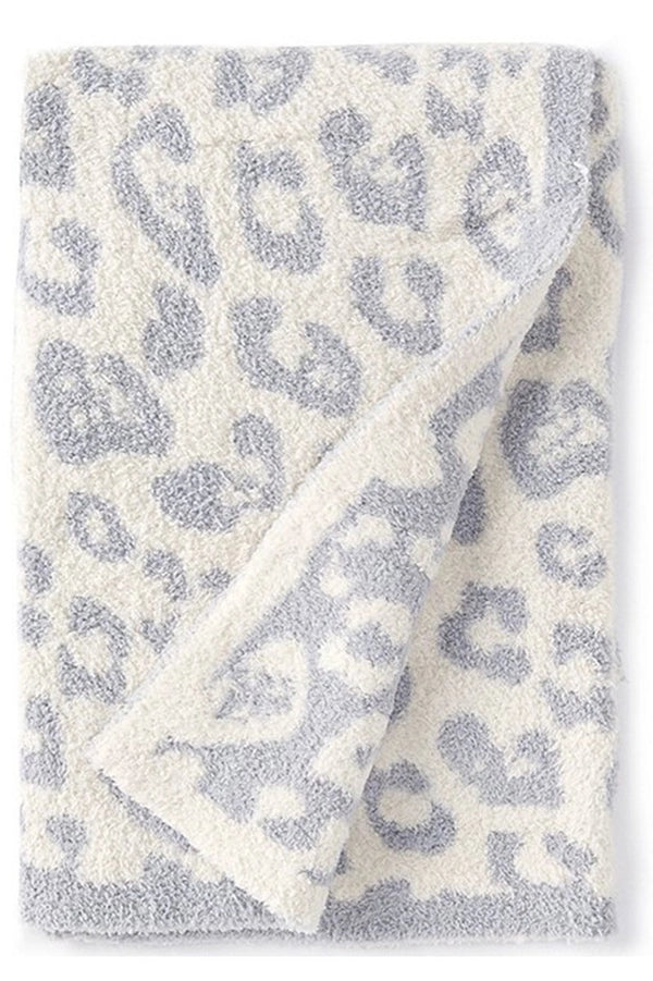 Leopard Faux Fur Fleece Cozy Fluffy Blanket